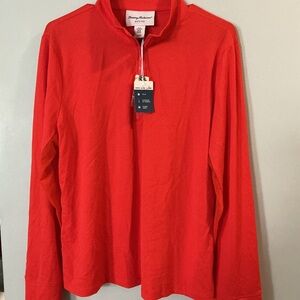 Tommy Bahama Active Orange Zip Pullover Size XL